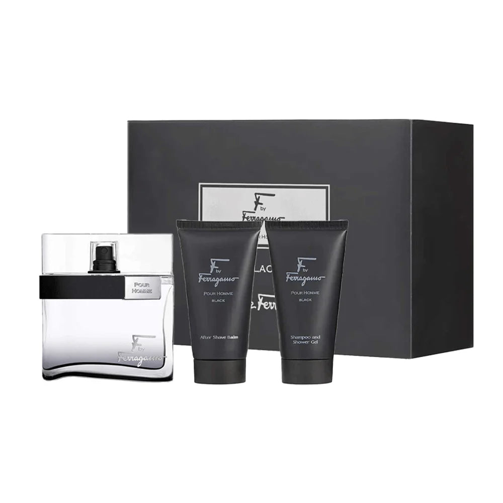 Ferragamo F Black Men 3pcs Gift Set
