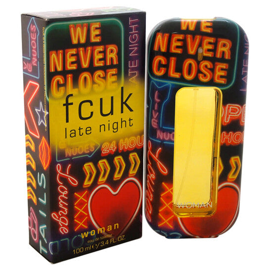 Fcuk Late Night by UK for Women - 3.4 oz EDT Spray (100ml)